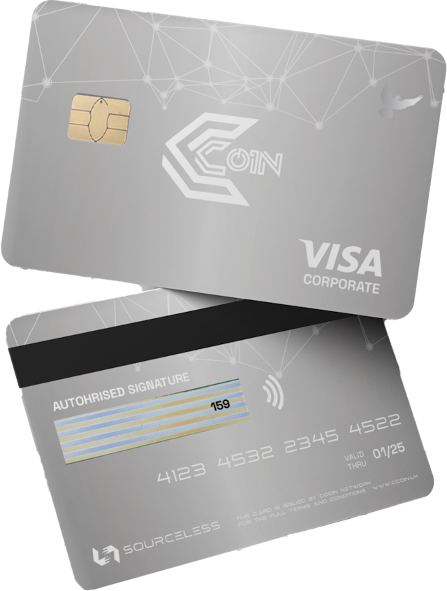 CCcoin Network Platinum Silver Card